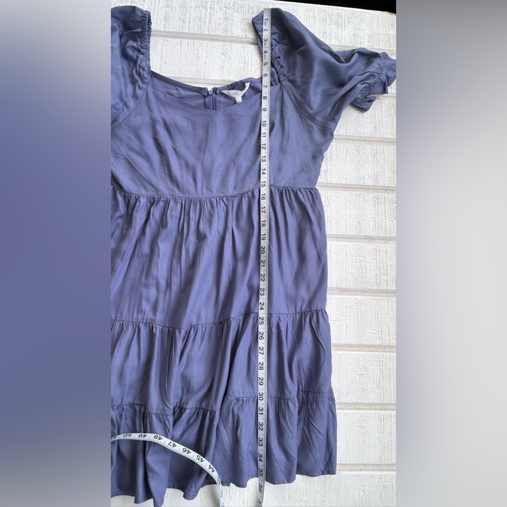 Beyond Words Tiered Puffed Sleeve Soft Queen Anne‎ Neckline Size Large - Picture 9 of 9
